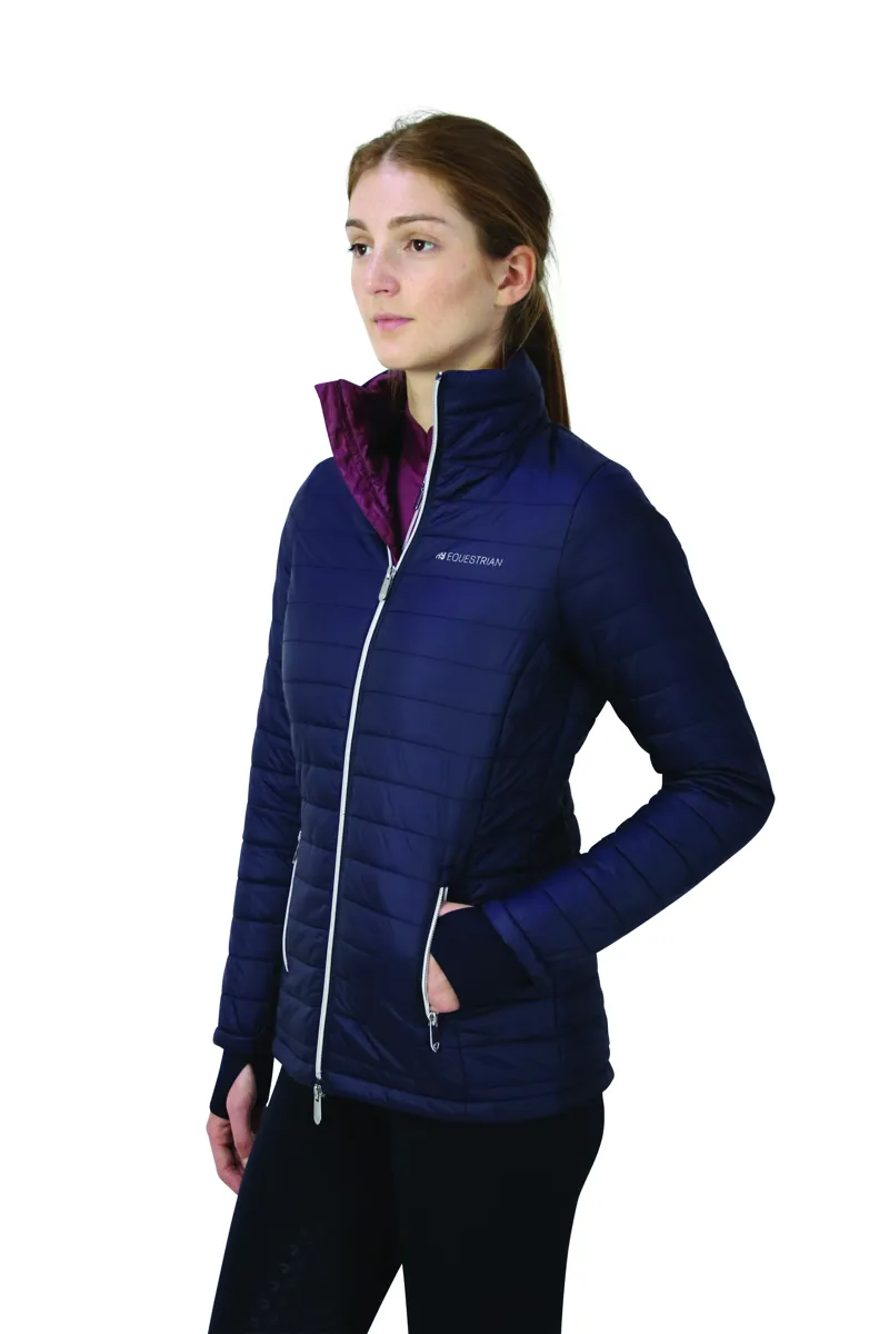 Hy Equestrian Synergy Padded Jacket - Navy/Fig-1